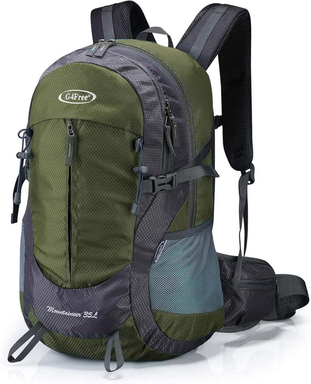G4Free 35L Hiking Backpack for Women Men, Water Resistant Outdoor Sports