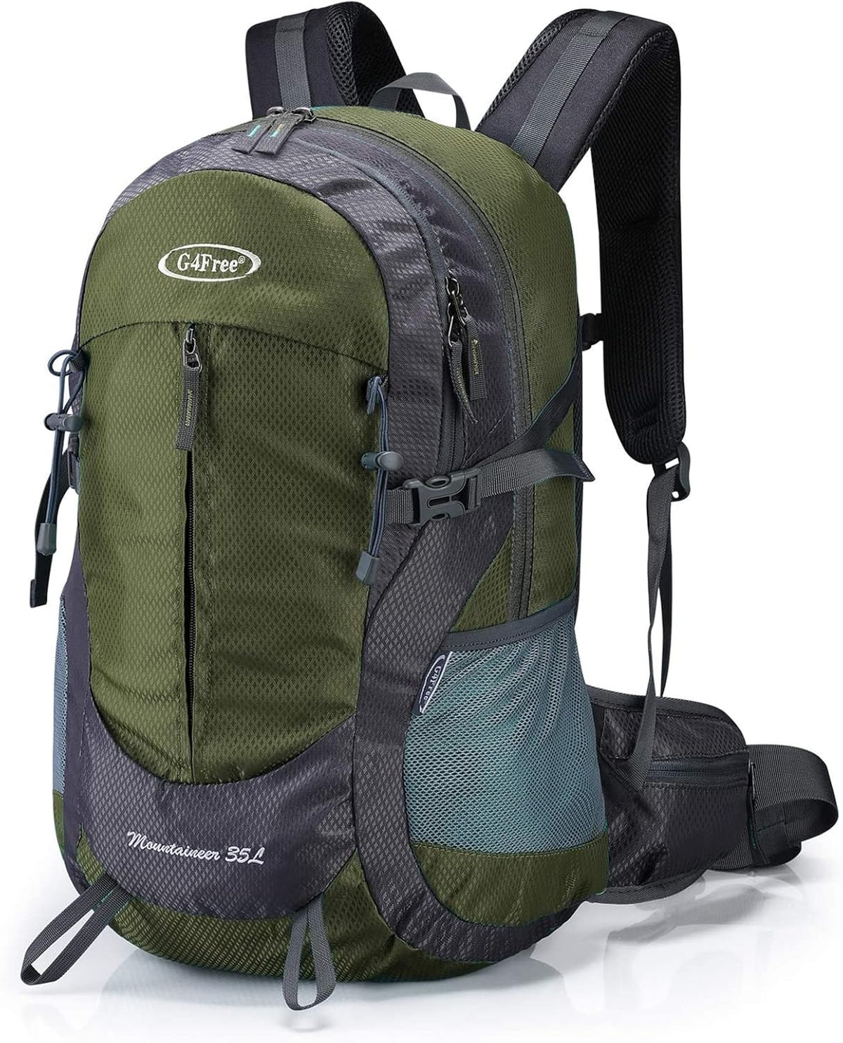 G4Free 35L Hiking Backpack for Women Men, Water Resistant Outdoor Sports