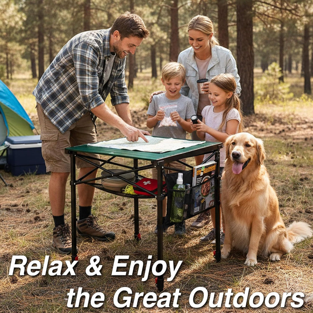 Portable Folding Camping Table Lightweight with Adjustable Height