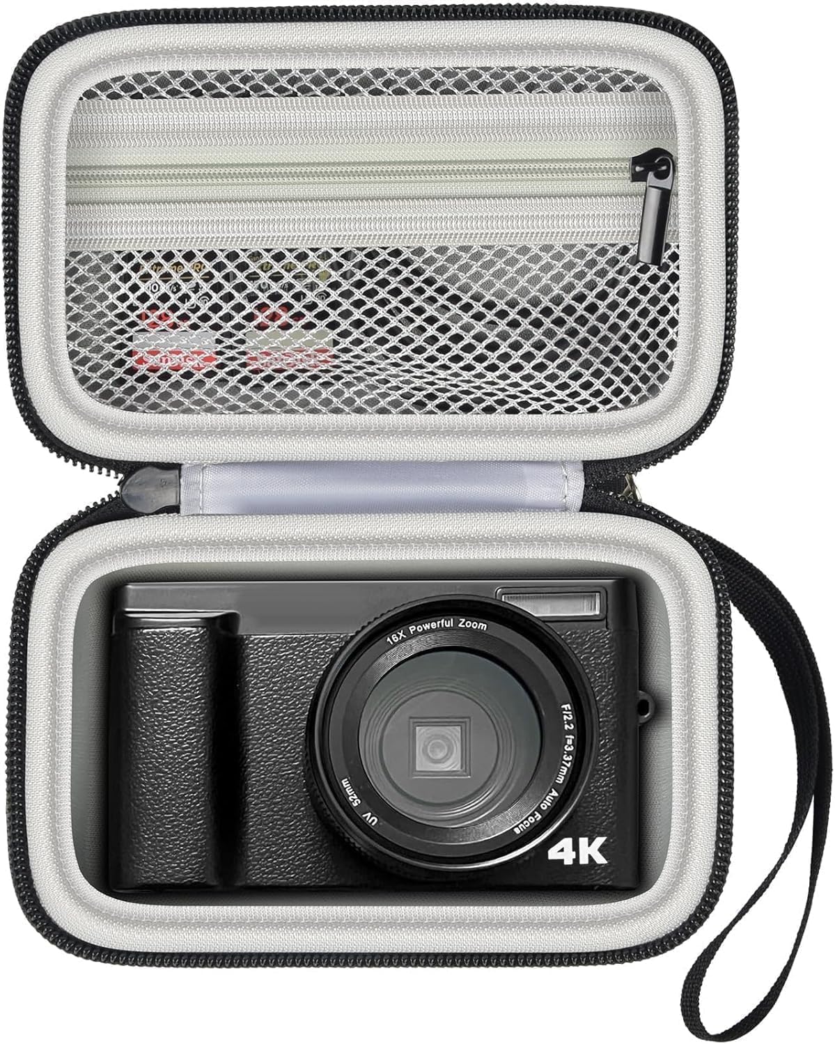 Digital Camera Case for Travelers & Vloggers, Case Only, Gray Inner