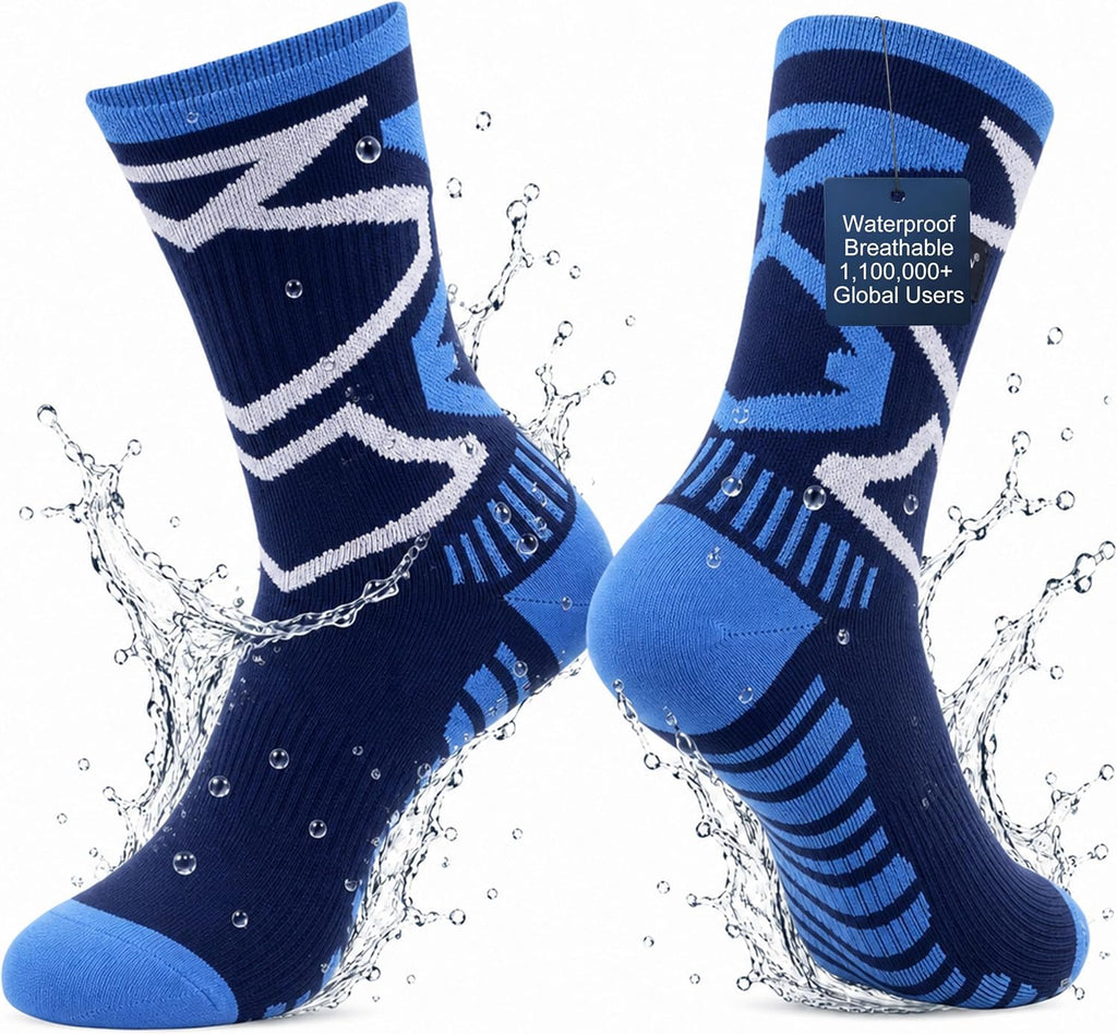 RANDY SUN Waterproof Breathable Socks, [SGS Certified] Unisex Skiing Trekking Hiking Wading Trail Socks