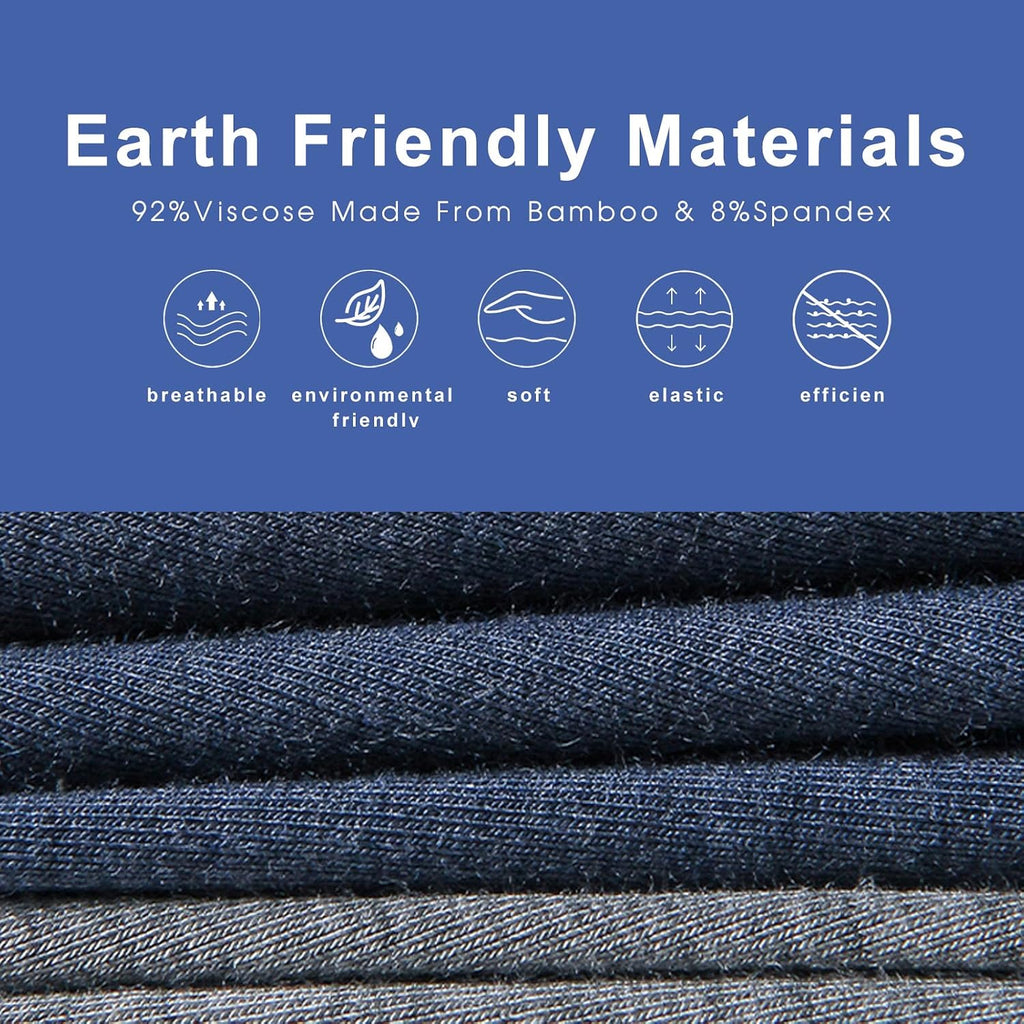 BAMBOO COOL Ultra Soft & breathable Mens Underwear Boxer Briefs Pack