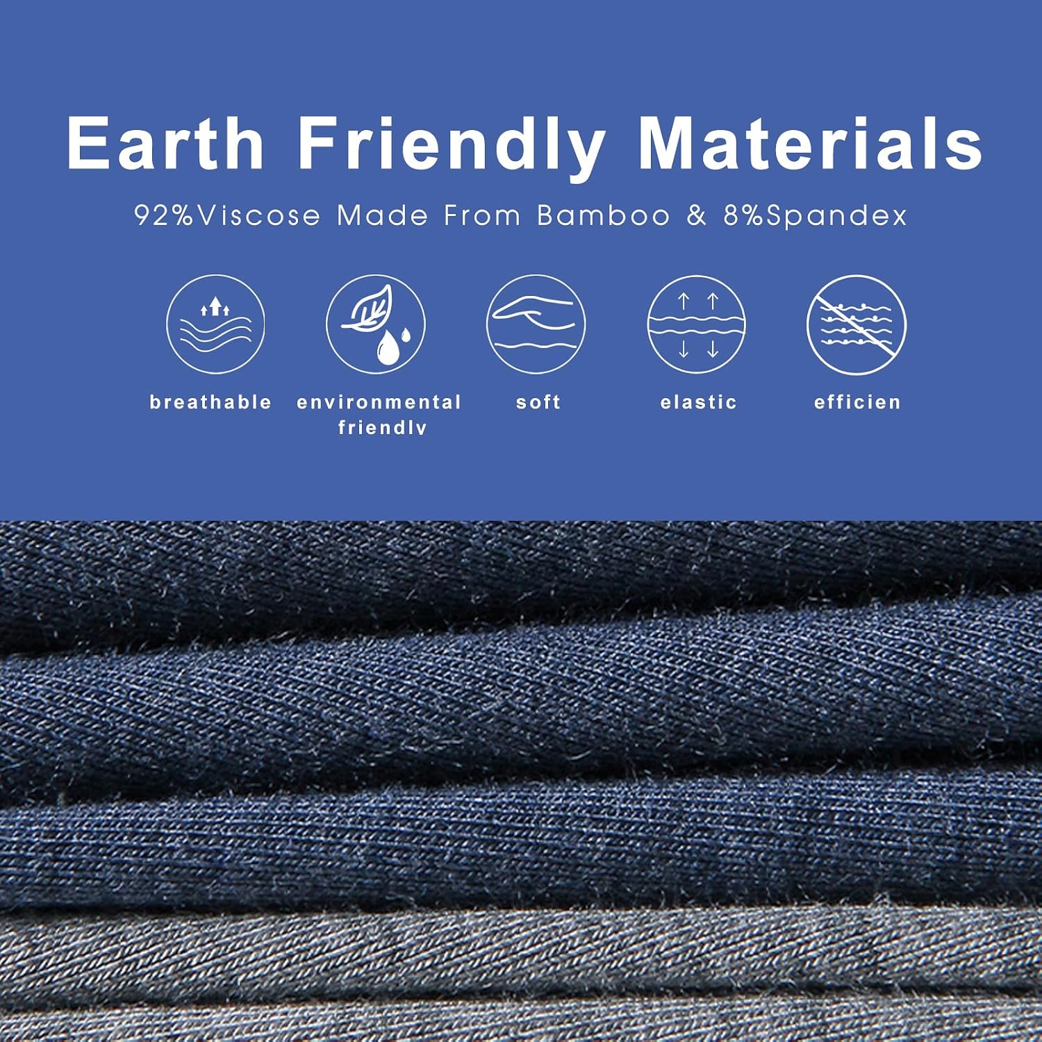 BAMBOO COOL Ultra Soft & breathable Mens Underwear Boxer Briefs Pack