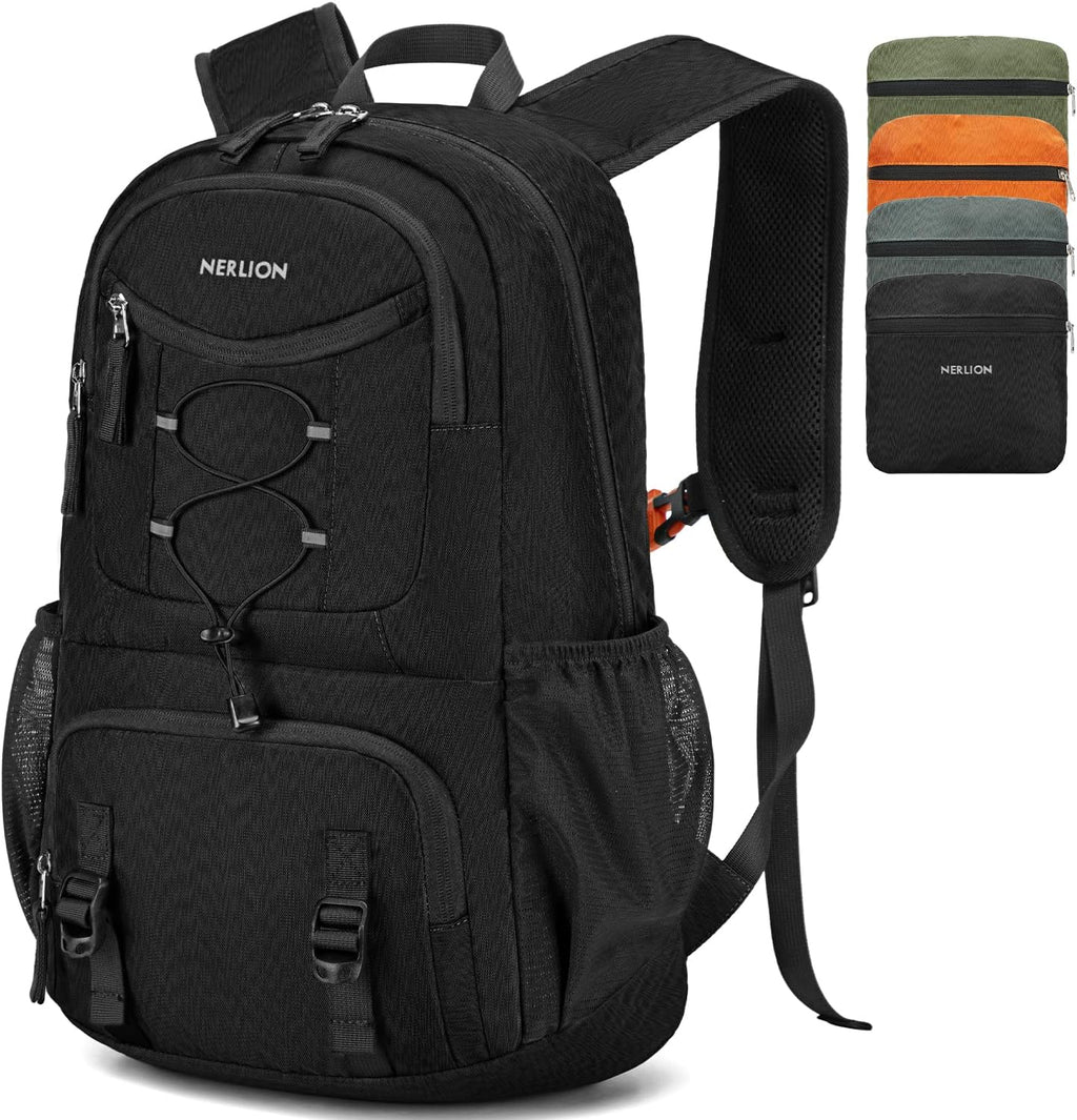 Nerlion 35L Hiking Backpack Travel Backpack for Men Women Camping Waterproof Outdoor Hiking Daypack Lightweight Backpack Black