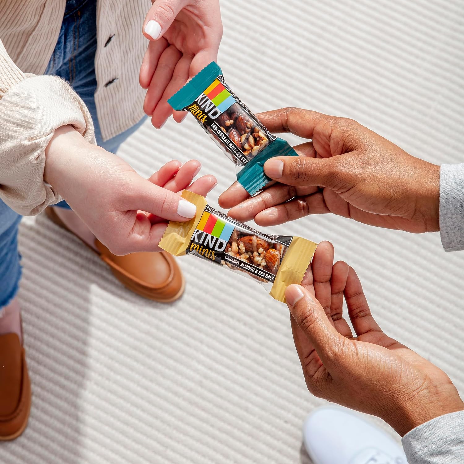 KIND Mini Bars, Dark Chocolate Nuts & Sea Salt/Caramel Almond & Sea Salt, Gluten Free, 100 Calories, Low Sugar, 80 Count (Pack of 2)