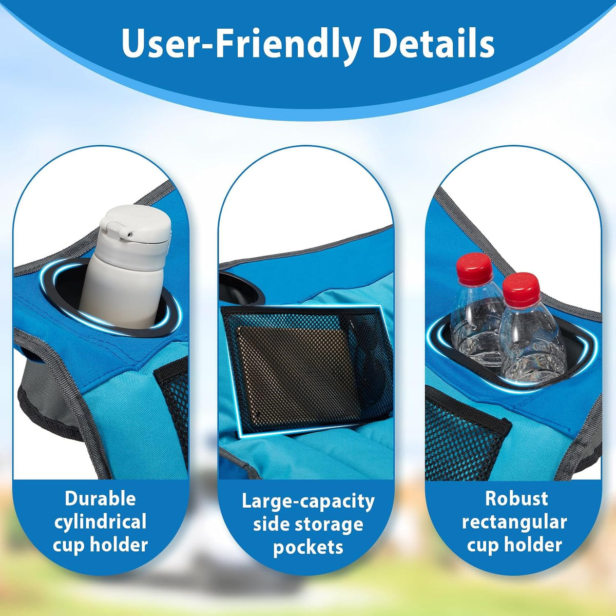 Youtanic Oversized Camping Chair, Portable Folding Camping Chairs