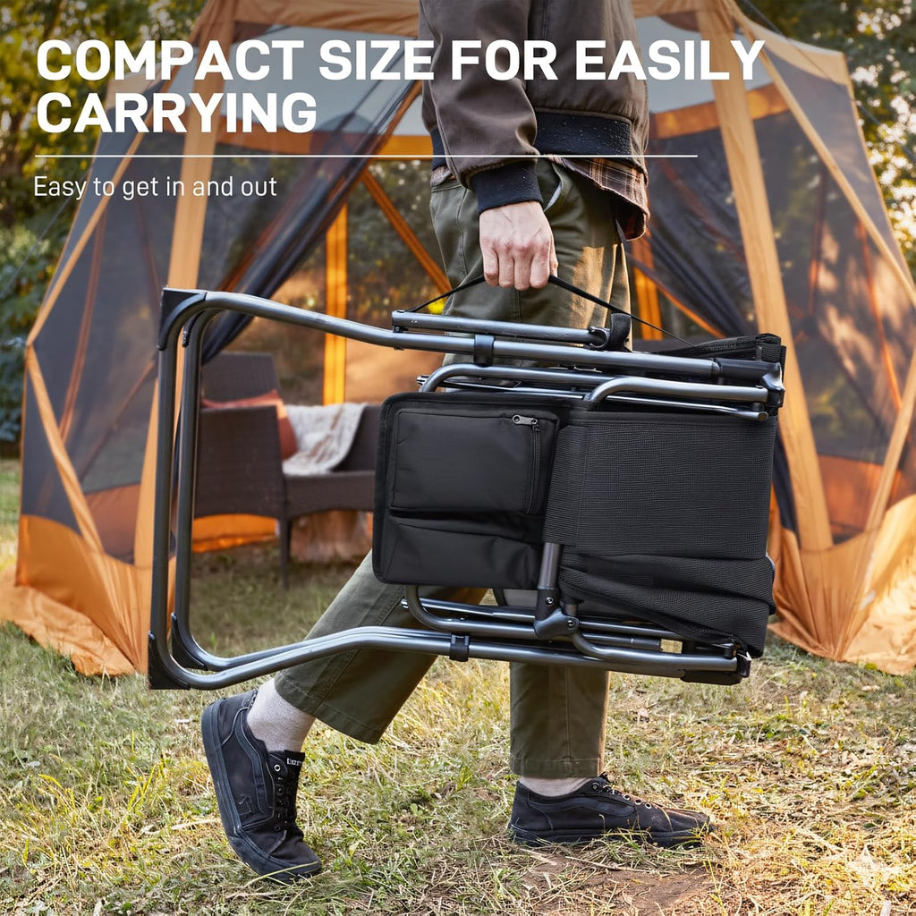 EVER ADVANCED Portable 30.7" Seat Height Tall Camping Directors Chair