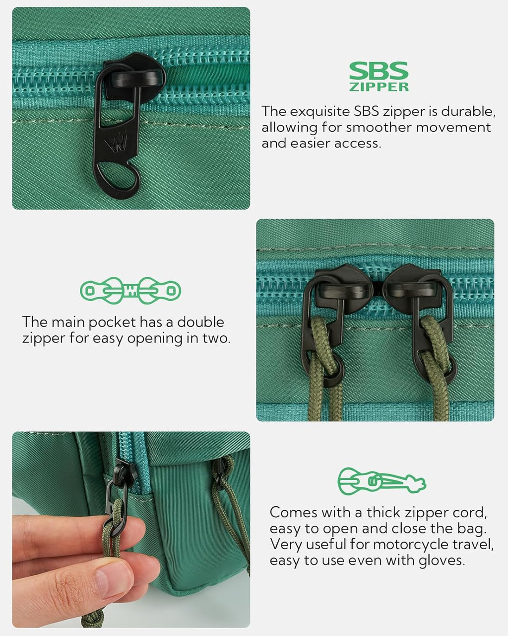 WATERFLY Fanny Pack Waist Bag: 2.5L Large 5 Zipper Pockets for Women Men