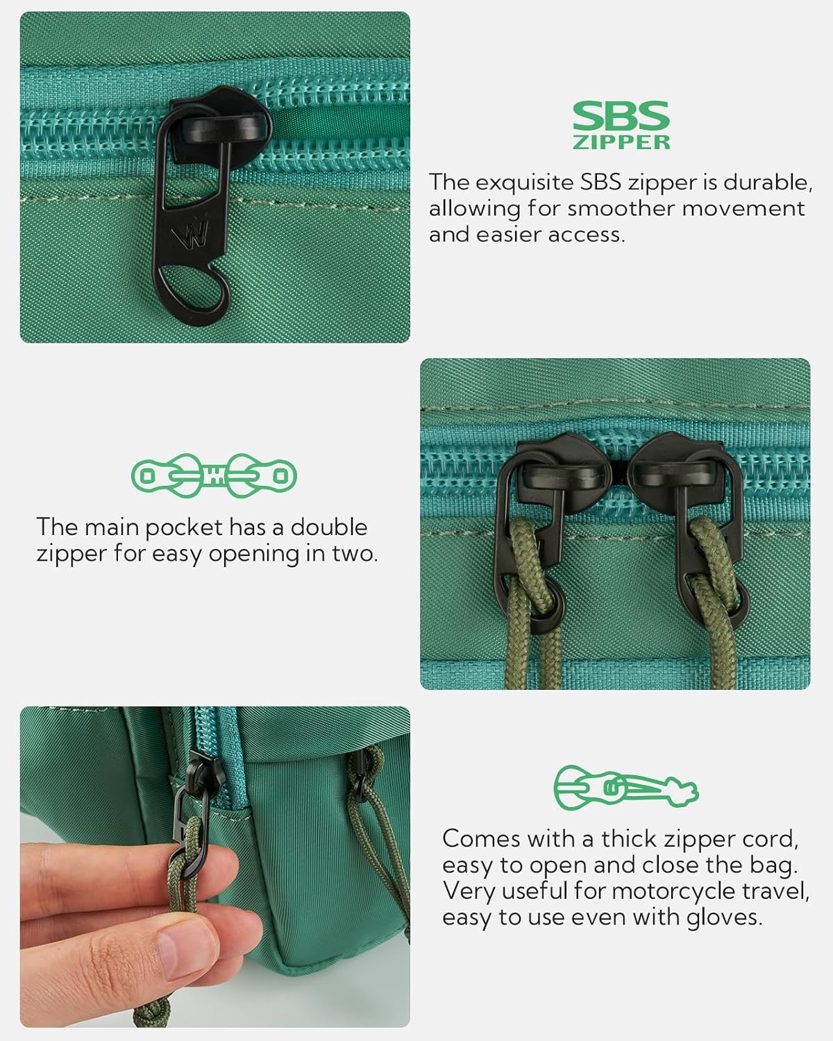 WATERFLY Fanny Pack Waist Bag: 2.5L Large 5 Zipper Pockets for Women Men