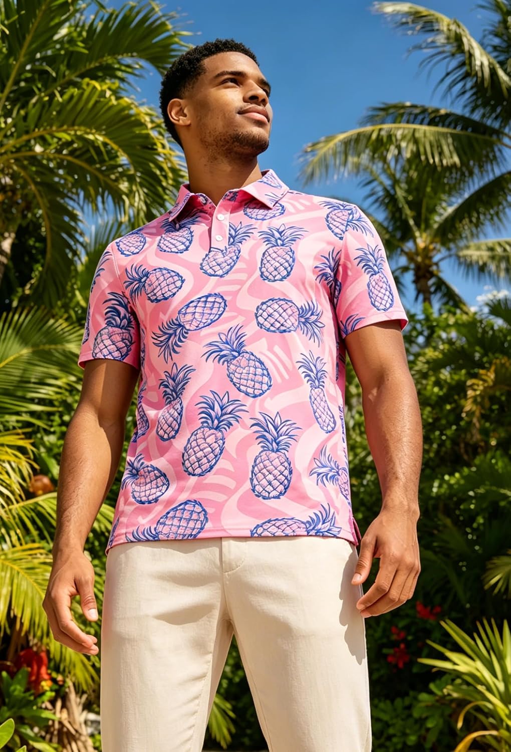 Cozople Golf Polo Shirts for Men Short Sleeve Dry Fit Performance Athletic