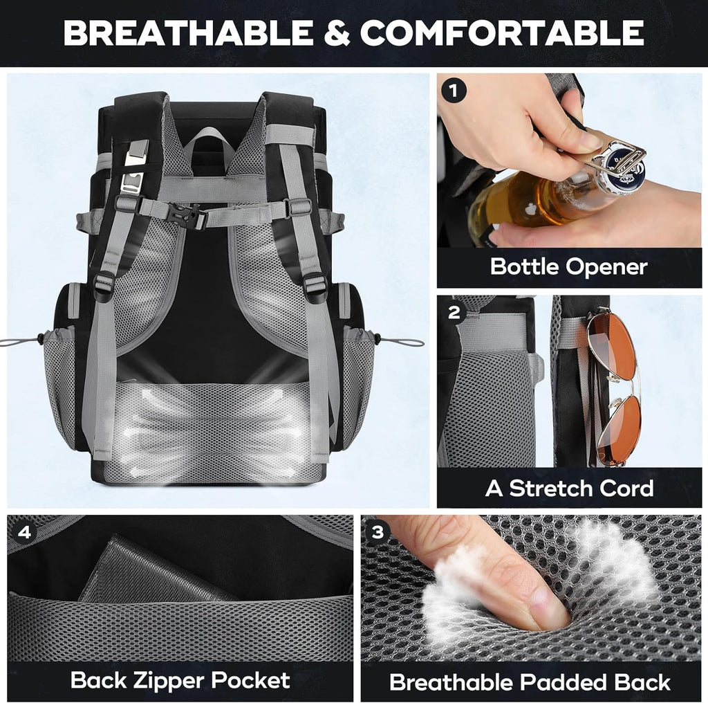 Maelstrom 35/50 Can Insulated Backpack Cooler, Leakproof Soft Lunch Ice Bag