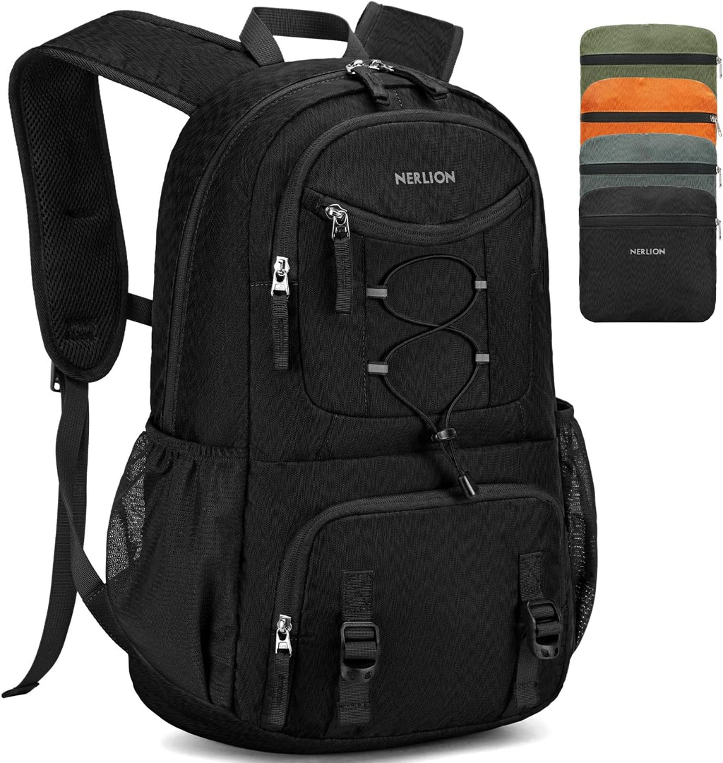 Nerlion 35L Hiking Backpack Travel Backpack for Men Women Camping Waterproof Outdoor Hiking Daypack Lightweight Backpack Black