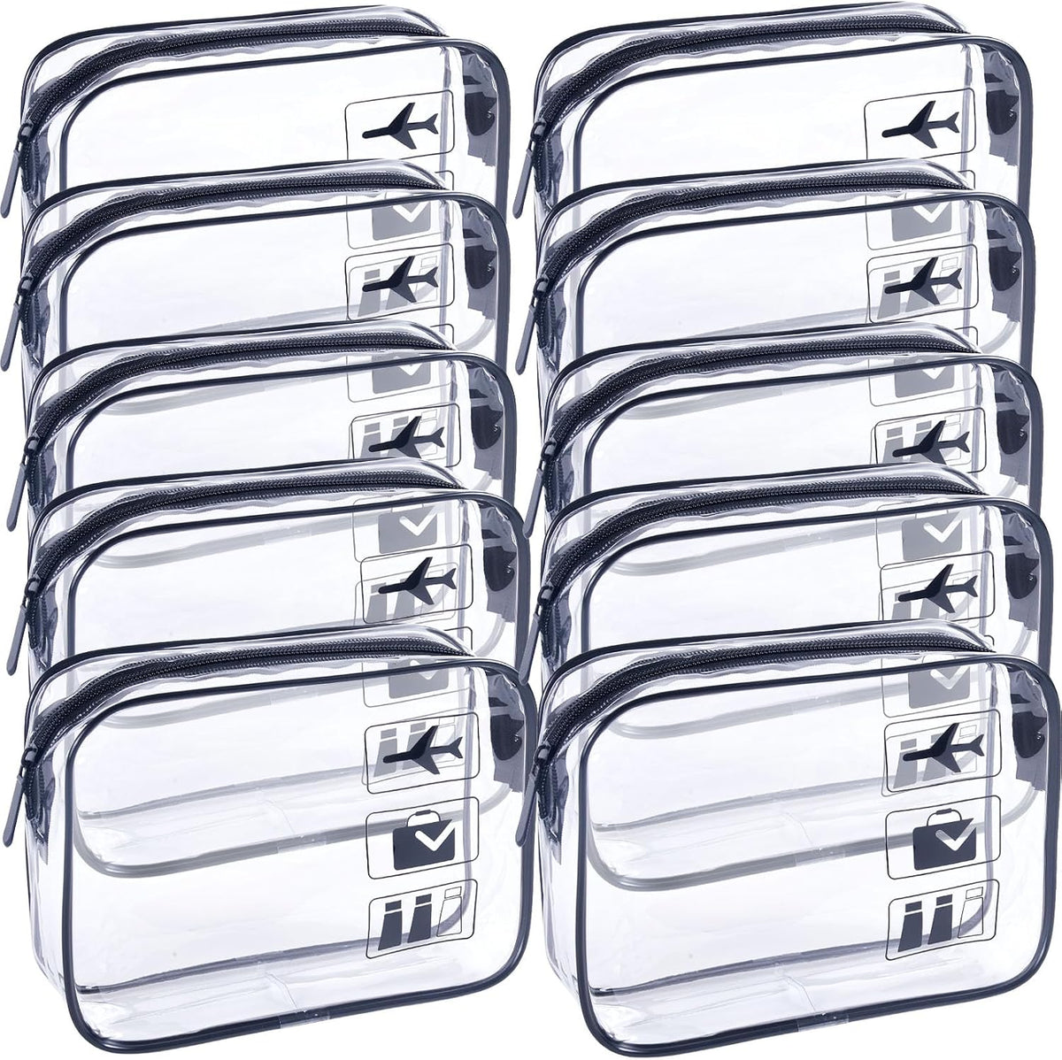 Clear Makeup Bags TSA Approved Toiletry Bag-6Pack