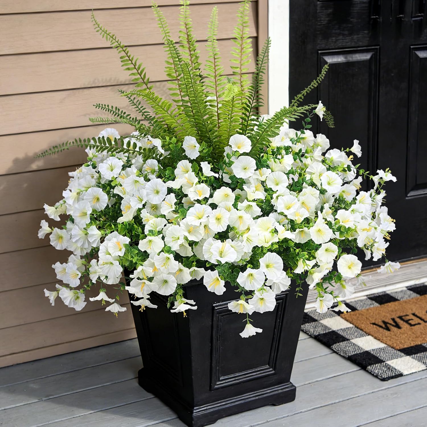 Hrobek Artificial Flowers for Outdoors UV Resistant Silk Faux Plants