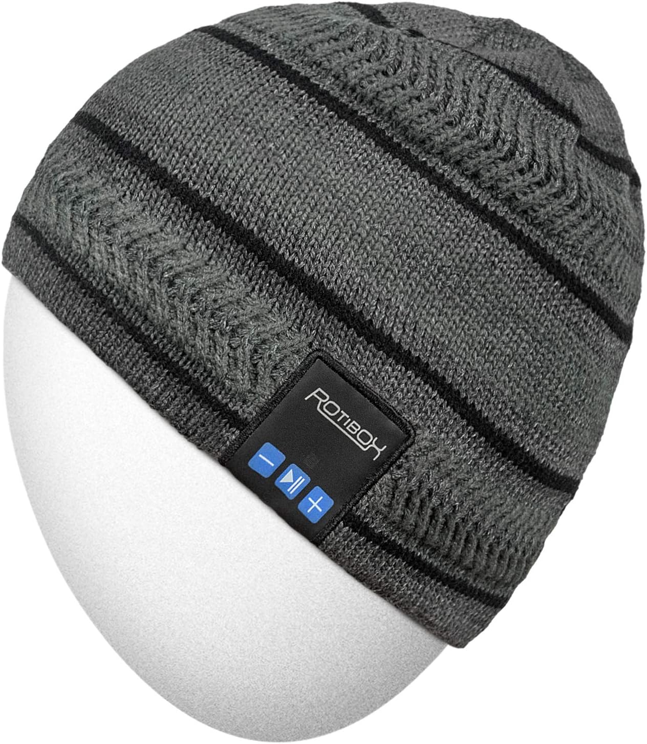 Rotibox Bluetooth Beanie Hat with Headphones for Outdoor Sports Xmas Gifts