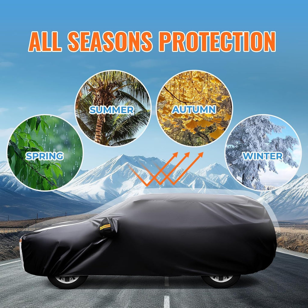 Honda Civic Sedan (NO FIT hatchback)Car Cover 100% Waterproof All Weather, Multi-Layers Sedan Car Cover Custom Fit 1993-2026 Honda Civic Sedan, Full Exterior Covers Rain Sun UV Protection with Zipper.