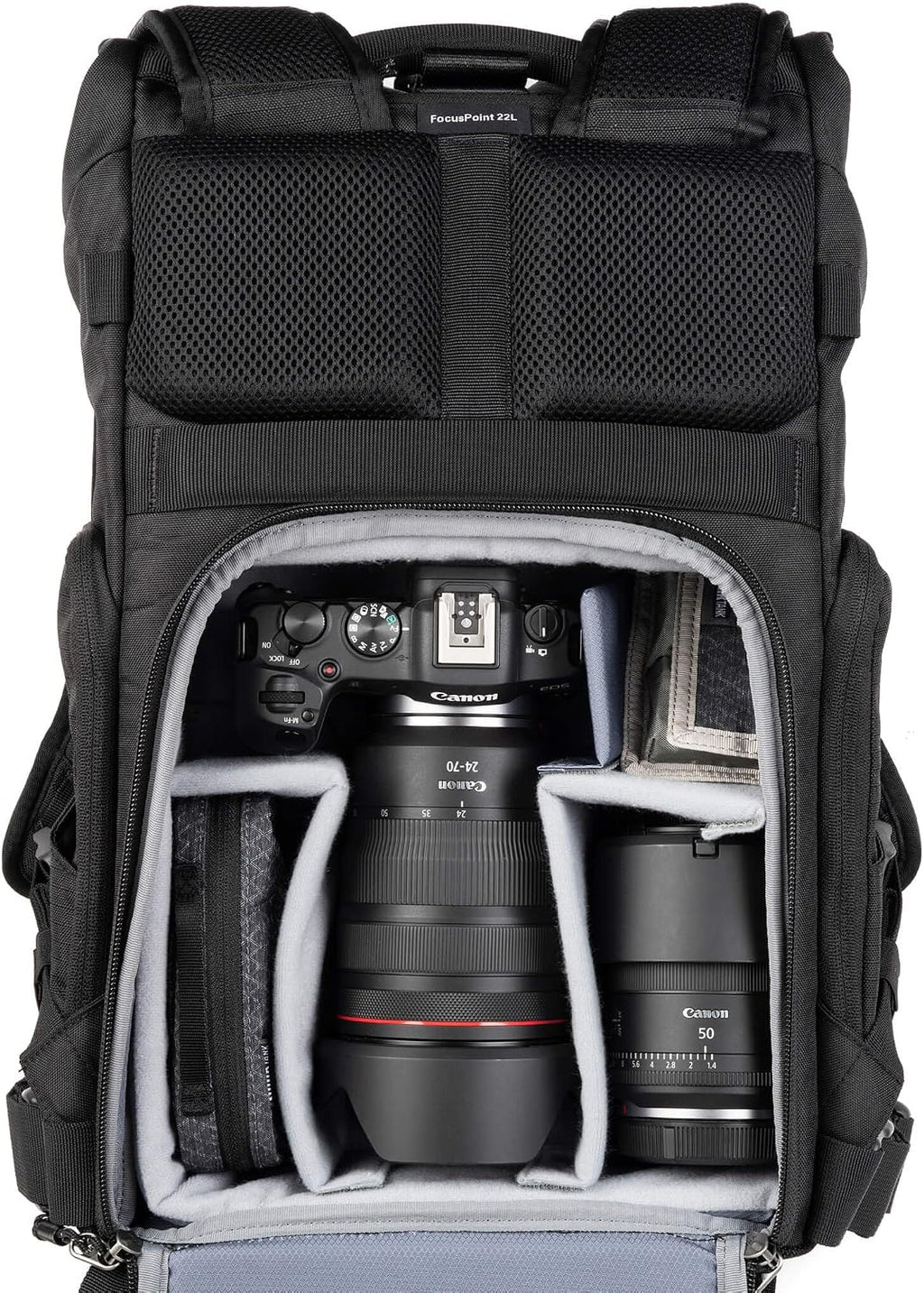 Think Tank FocusPoint 22L RollTop Camera Backpack - Golden Hour: Expandable Travel & Camera Backpack with Laptop Sleeve, Quick Side and Back Access, Rain Cover – Versatile Photography & Travel Bag