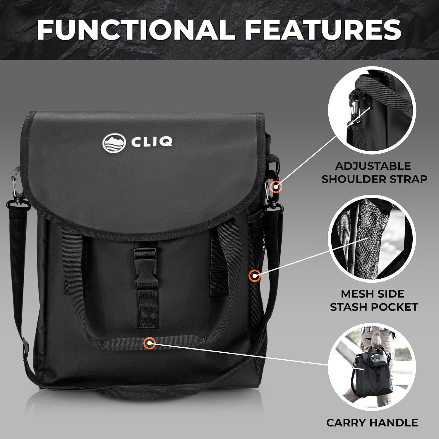 CLIQ Chair Carry Bag, Waterproof Nylon Holds 2, 4, and 6 Camping Chairs