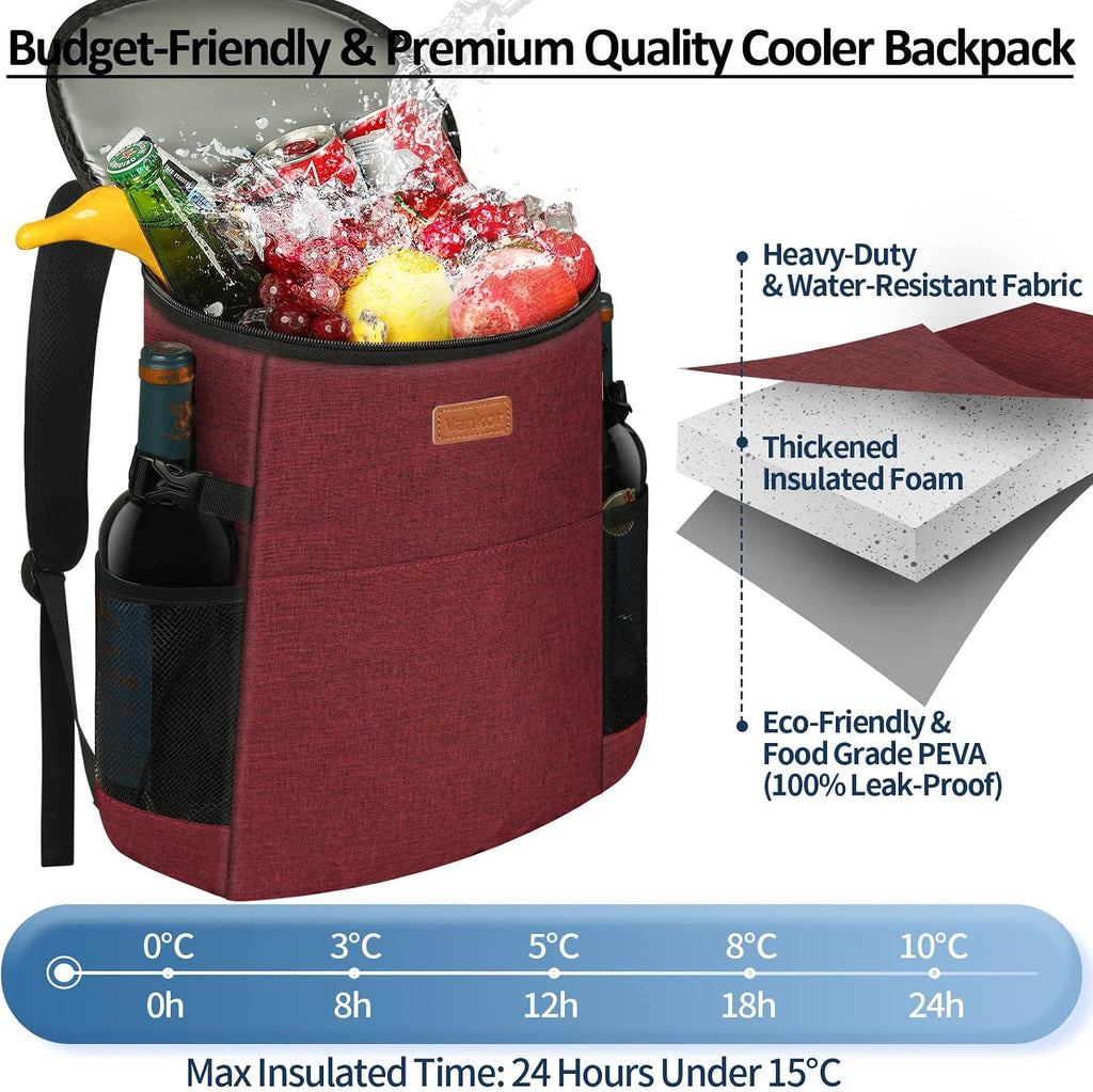 Vankor Camping Cooler Backpack Insulated Waterproof