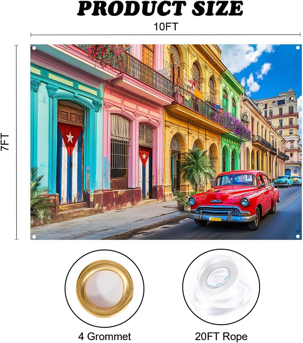 Cuba Street Backdrop Havana Urban Scenery Photography Background