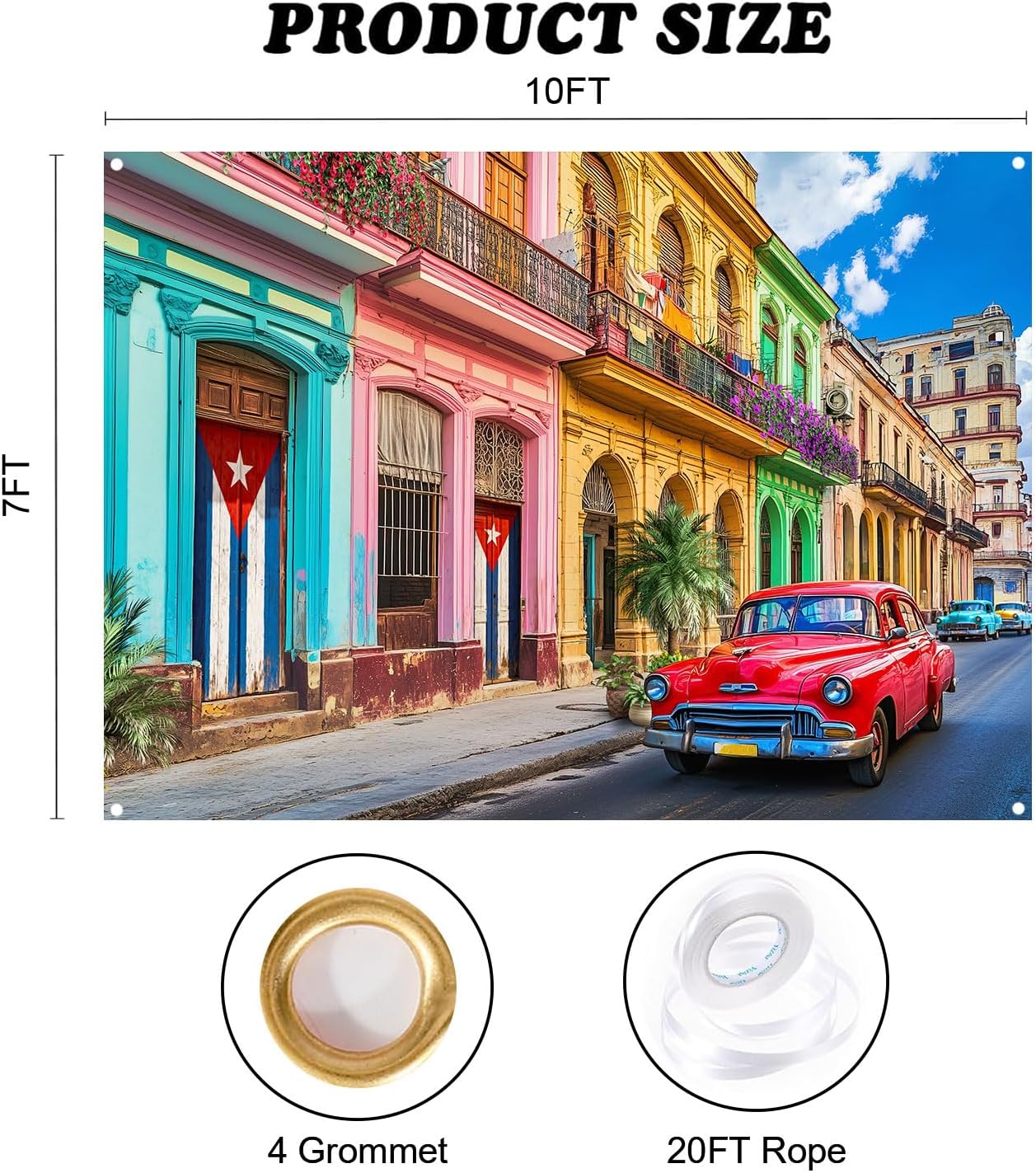 Cuba Street Backdrop Havana Urban Scenery Photography Background