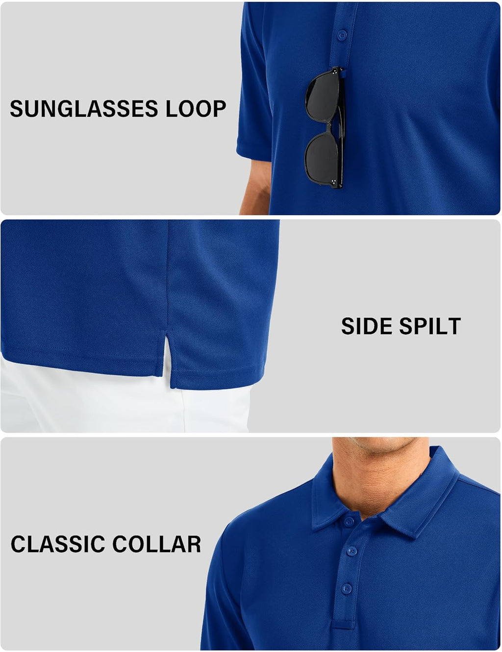 MAGCOMSEN Men's Polo Shirts Short Sleeve Golf Quick Dry Collared Moisture Wicking Athletic Performance Polos