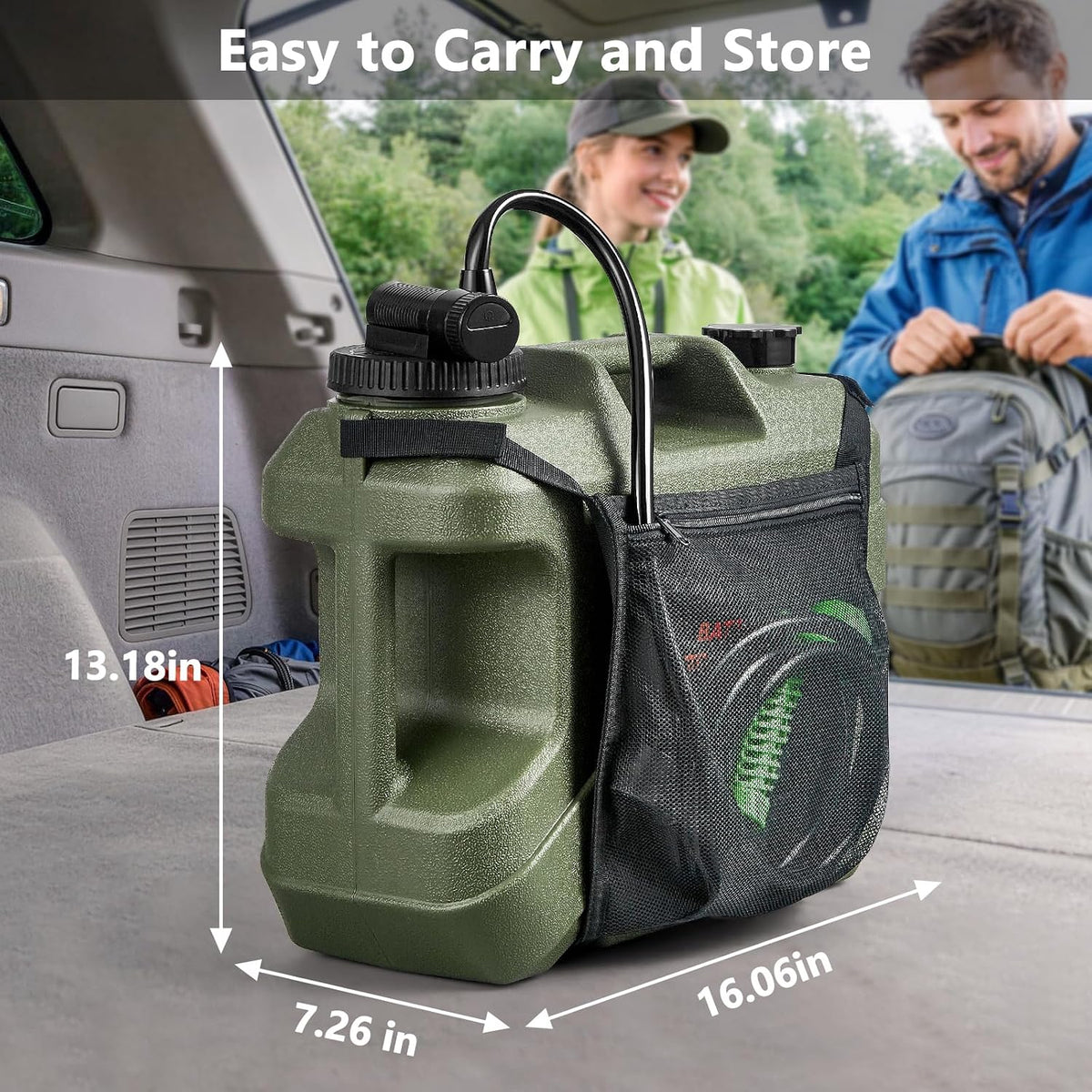 SPACEREST Portable Shower for Camping, 5-Gallon Water Tank, 1 Battery