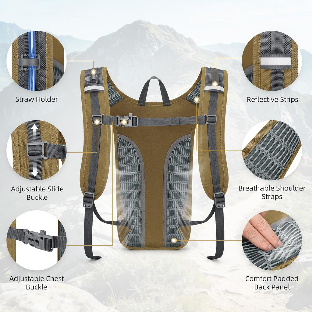 Maelstrom Tactical Hydration Backpack,Water Pack with 2L Water Bladder