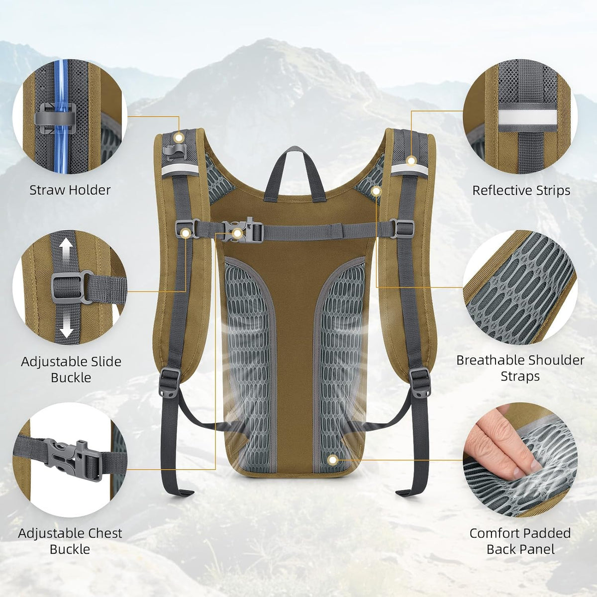 Maelstrom Tactical Hydration Backpack,Water Pack with 2L Water Bladder