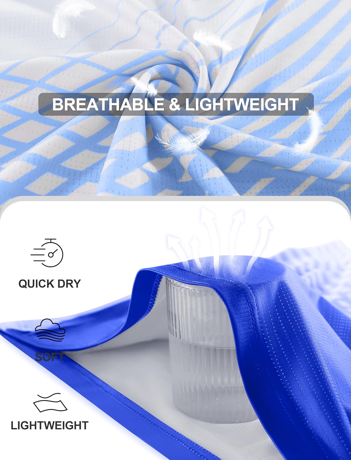 Men's Athletic Running T-Shirts Quick Dry Gym Workout Shirts Sports Tops