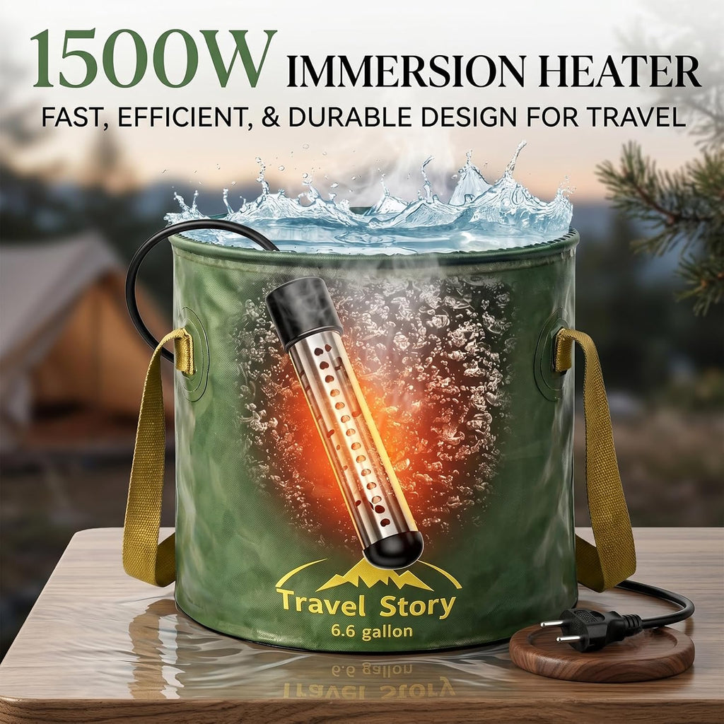 Portable Shower for Camping – 6000mAh Rechargeable Shower Pump with LED Display, 3 Modes & Spray Nozzle – IPX7 Outdoor Shower Kit for Travel, Beach, Car, Dog Bath