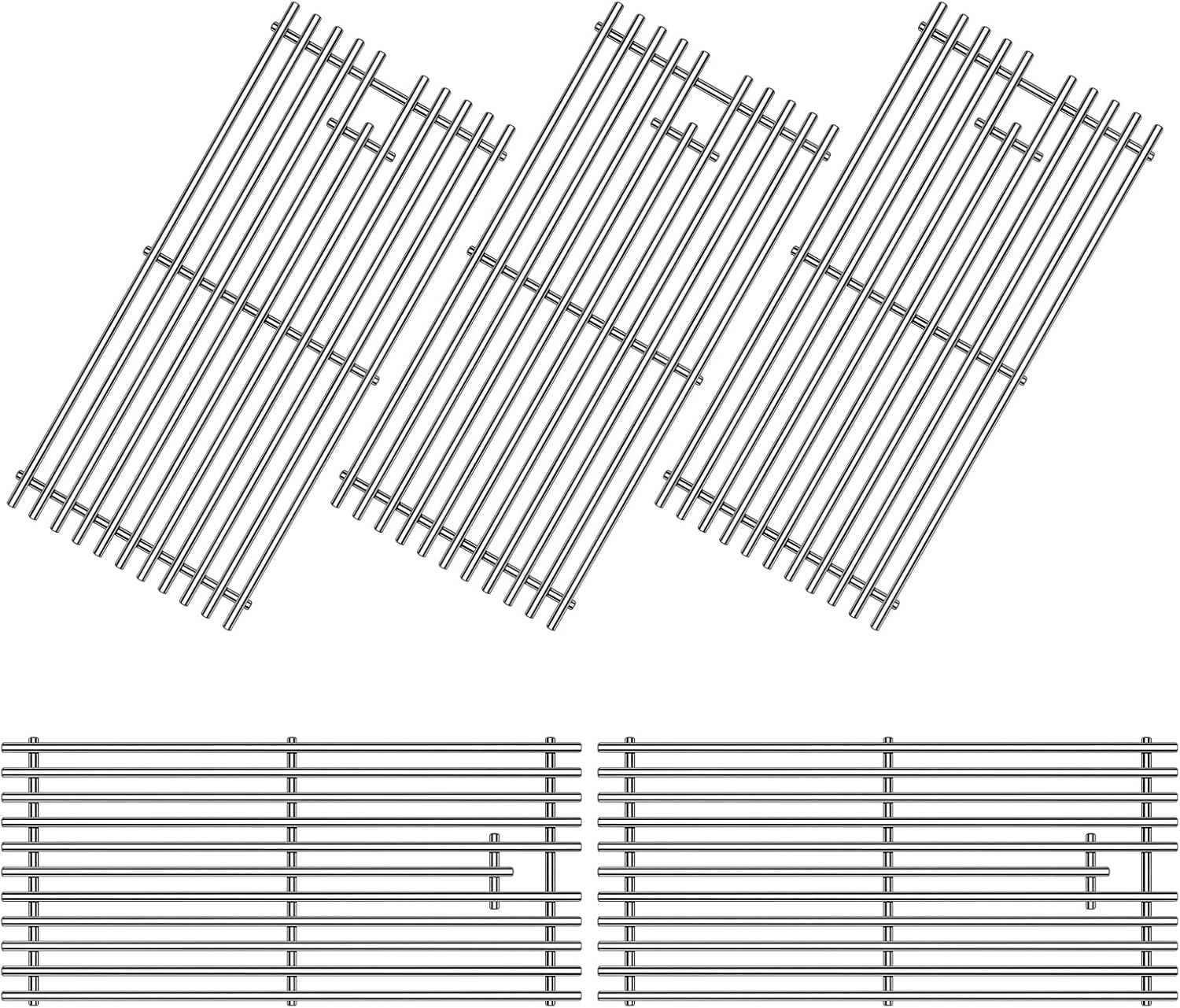 5 Pack 7mm Stainless Steel Rod Cooking Grid Grate Replacement Parts for Blaze Grill Models,CG115 Replaces, Fits BLZ-32-034,RCS,Summerset Sizzler Grill Grates