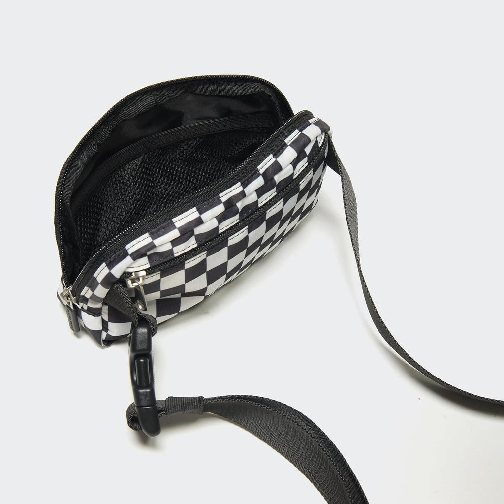 Pander Nylon Fanny Pack for Women, Two-Way Zipper Crossbody Bag