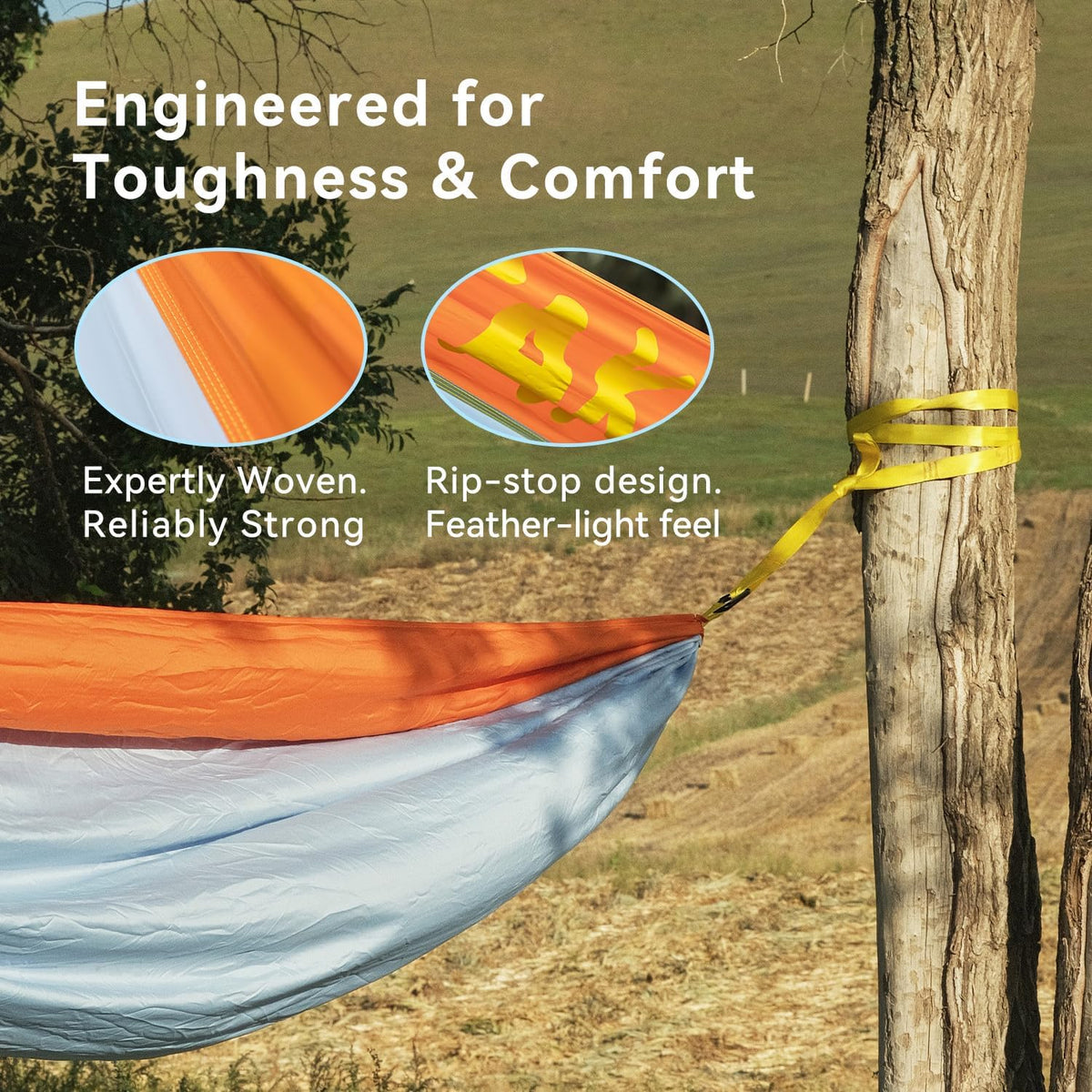 Morning Deer Double Portable Hammock with Tree Straps