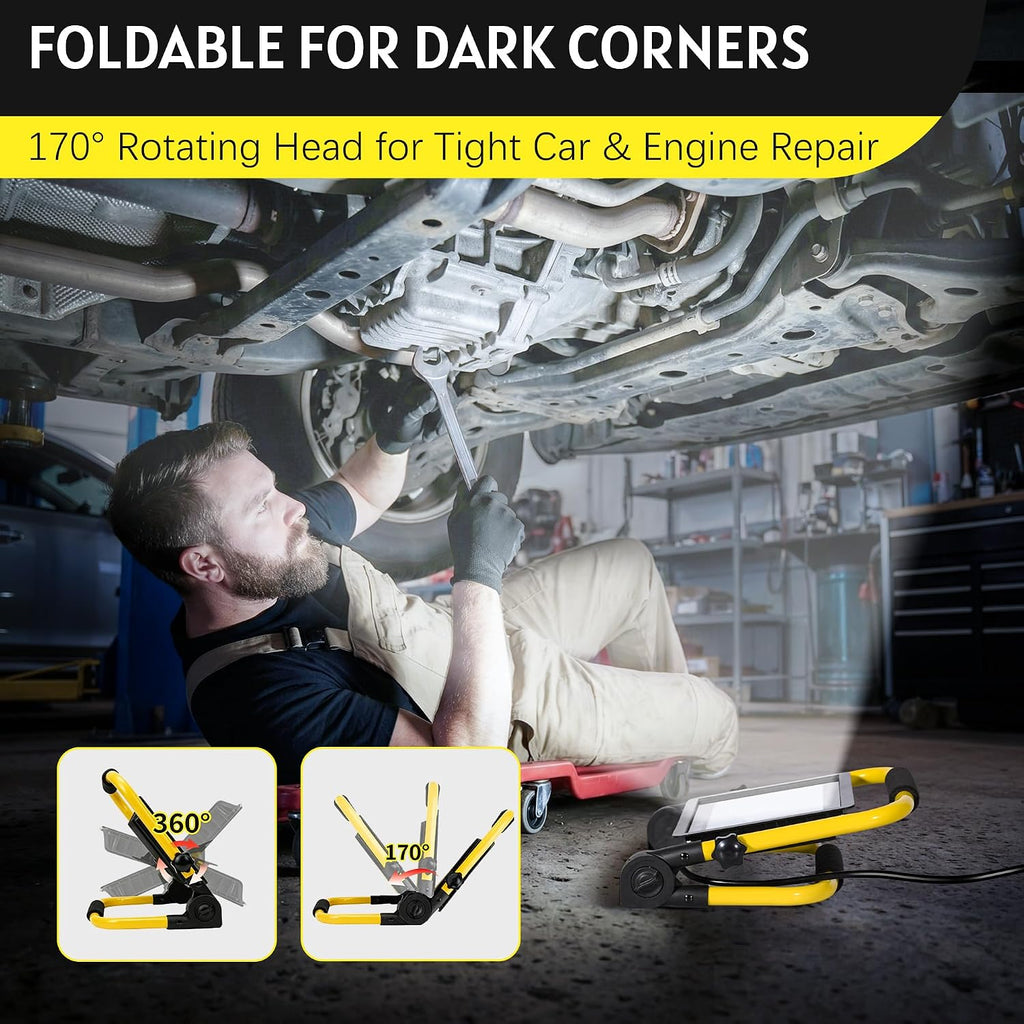 10000LM Portable LED Work Light, IP66 Waterproof for Garage