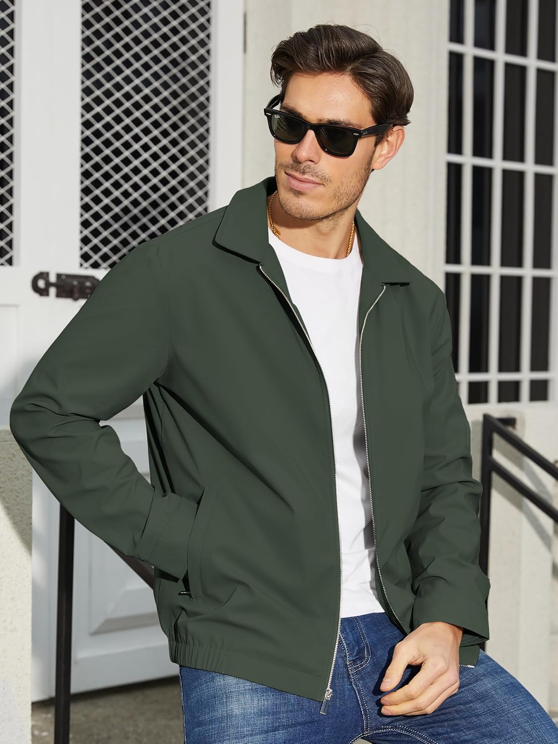 TACVASEN Men's Lightweight Jacket Fall Water-repellent Windbreaker Jackets