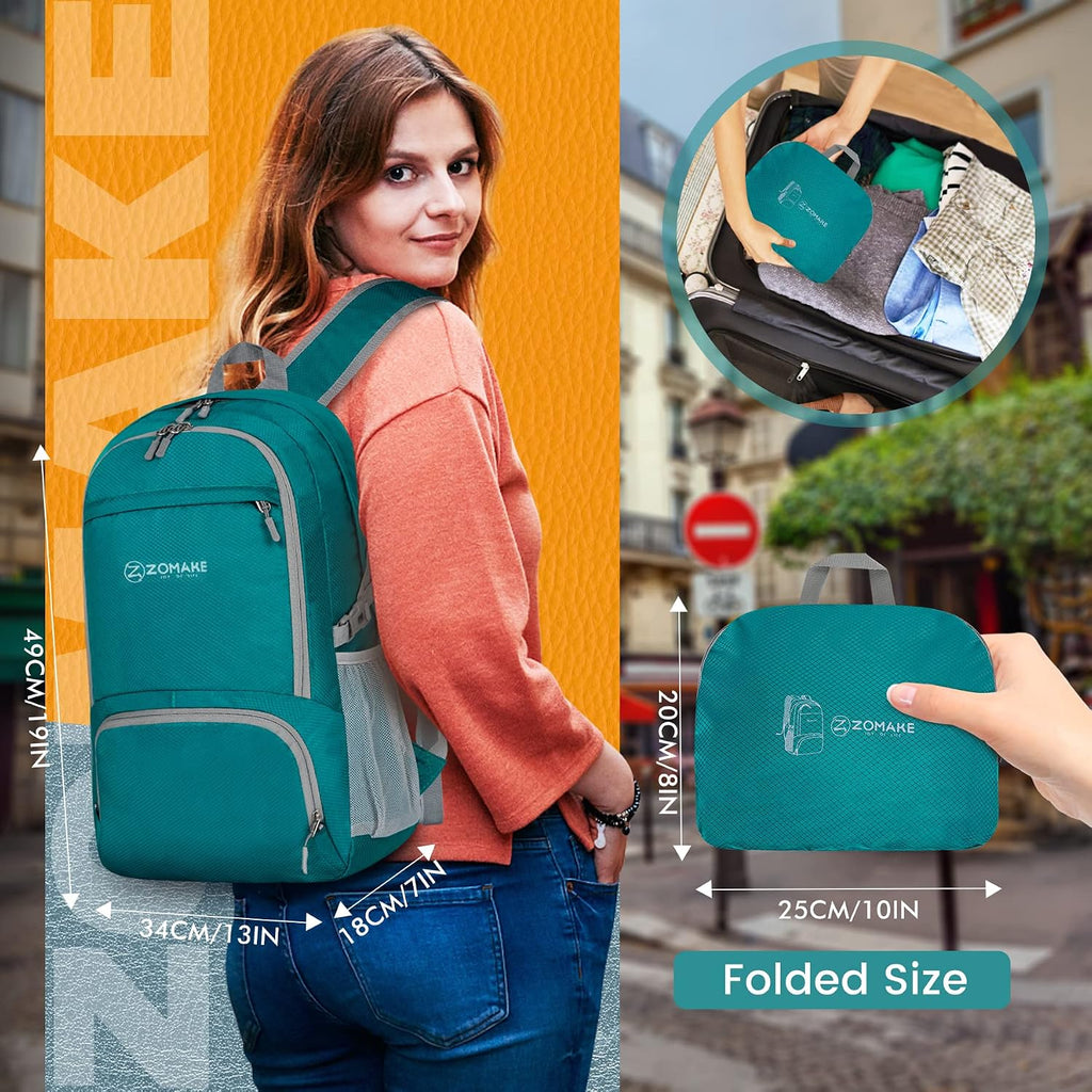 ZOMAKE Lightweight Packable Backpack 30L, Foldable Travel Hiking Daypack