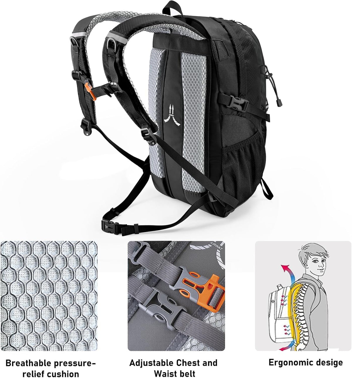 N NEVO RHINO Hiking Backpack,20L Waterproof Hiking Outdoor Daypack