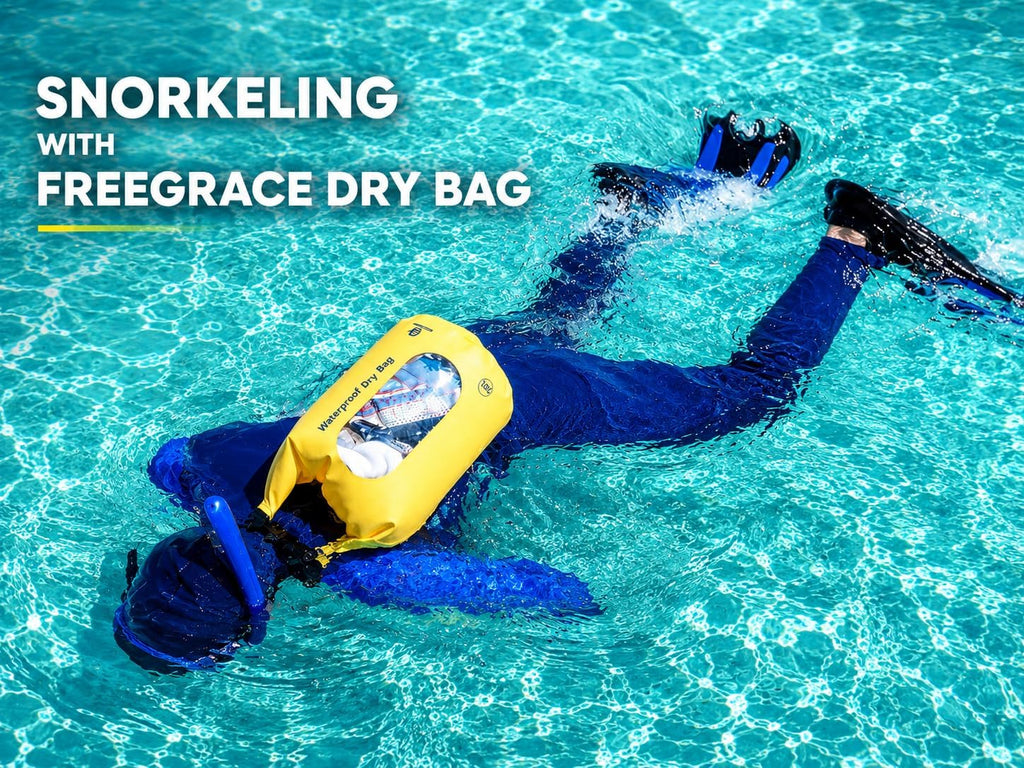 Freegrace Waterproof Dry Bag with Double Zip-Lock, Fanny Pack & Phone Case