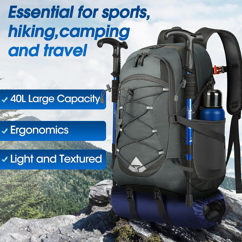 IGOLUMON Hiking Backpack 40L Packable Lightweight Camping Daypack Men Women