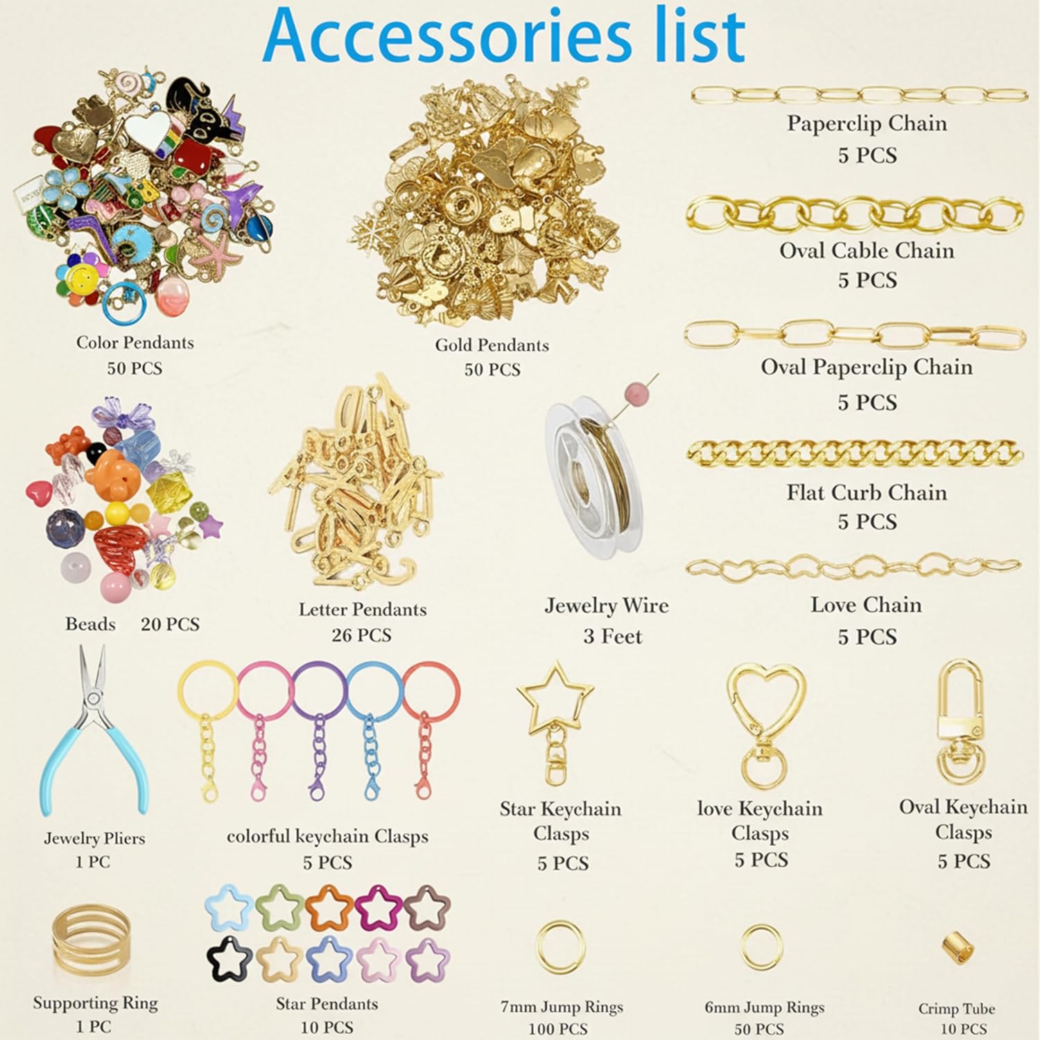 ValorTiger Keychain Making Kit Bag Charm Kit Keychain Charms Key Chain