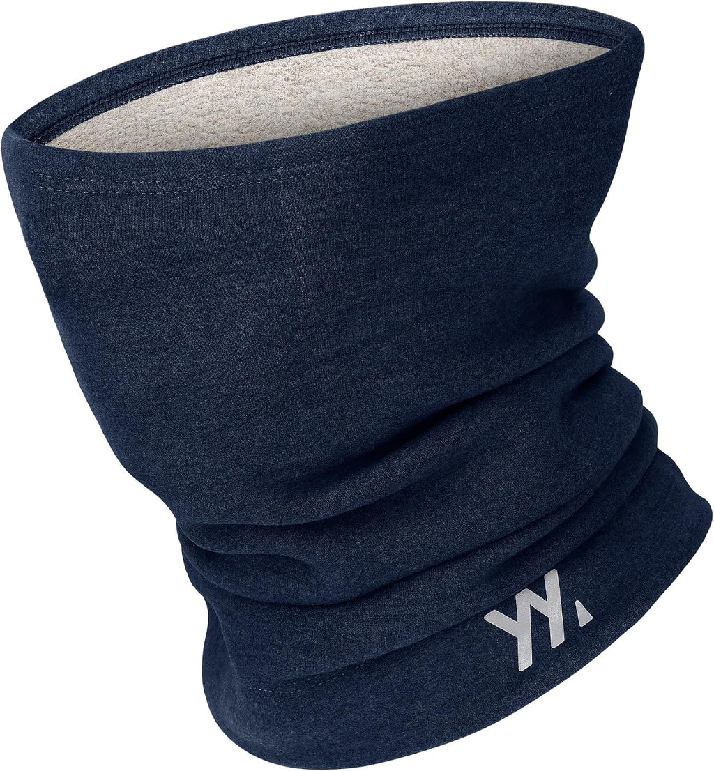 YANIKY Winter Neck Warmer, Wool Neck Gaiter Fleece Scarf, Windproof Face Cover Mask for Men Women