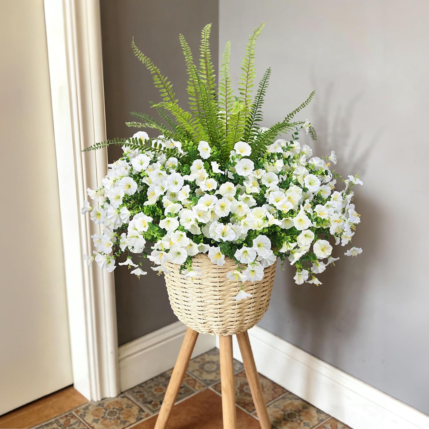 Hrobek Artificial Flowers for Outdoors UV Resistant Silk Faux Plants