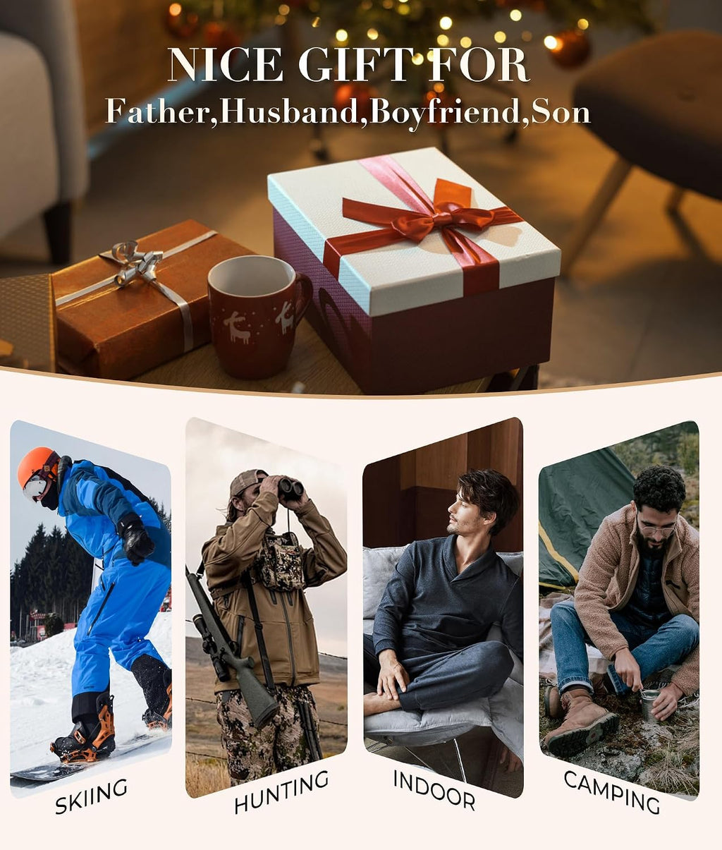 BAMBOO COOL Men's Thermal Underwear Lightweight Fleece Lined