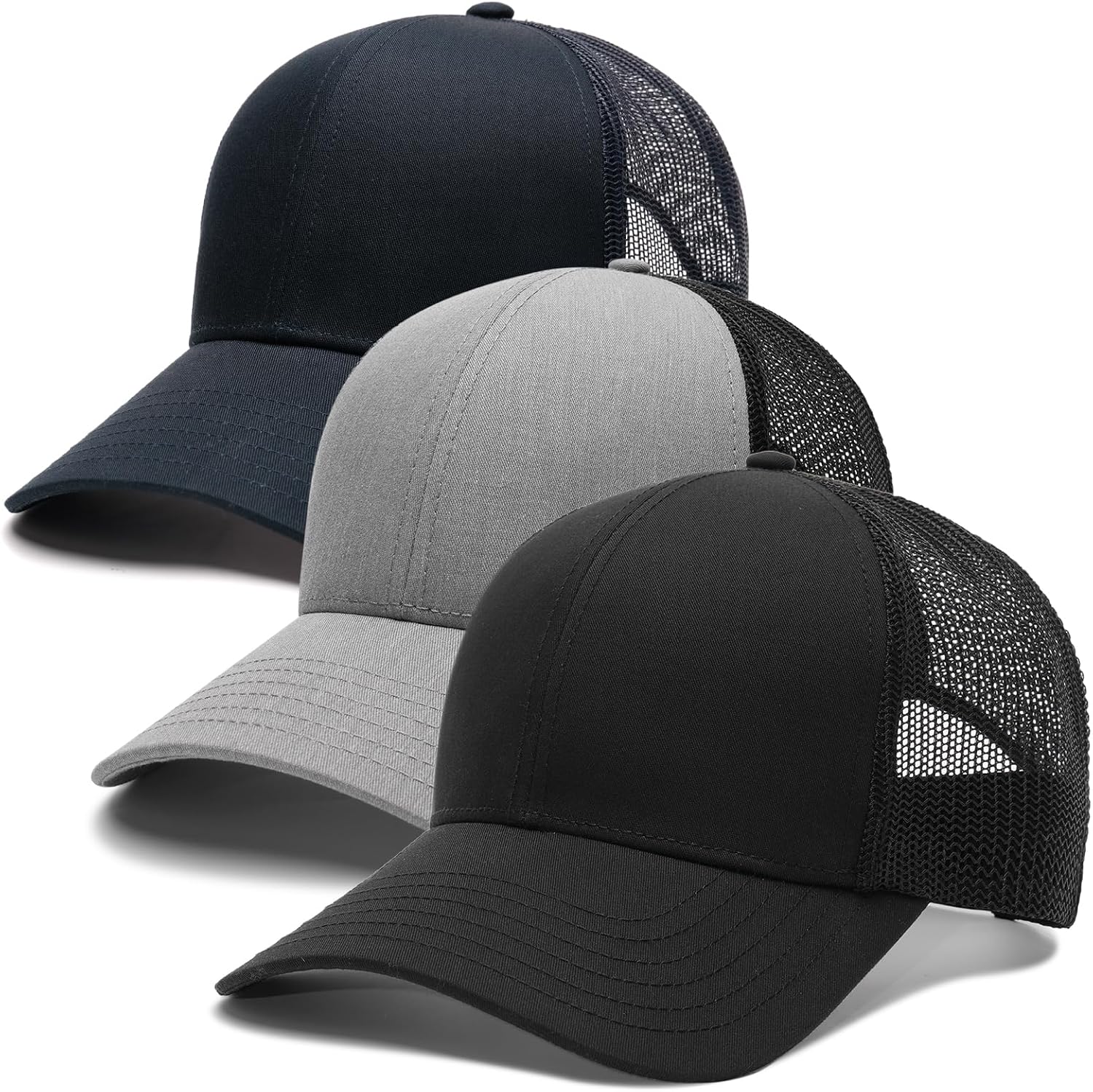 FURTALK Mens Trucker Hat Structured Mesh Baseball Cap Adjustable Classic