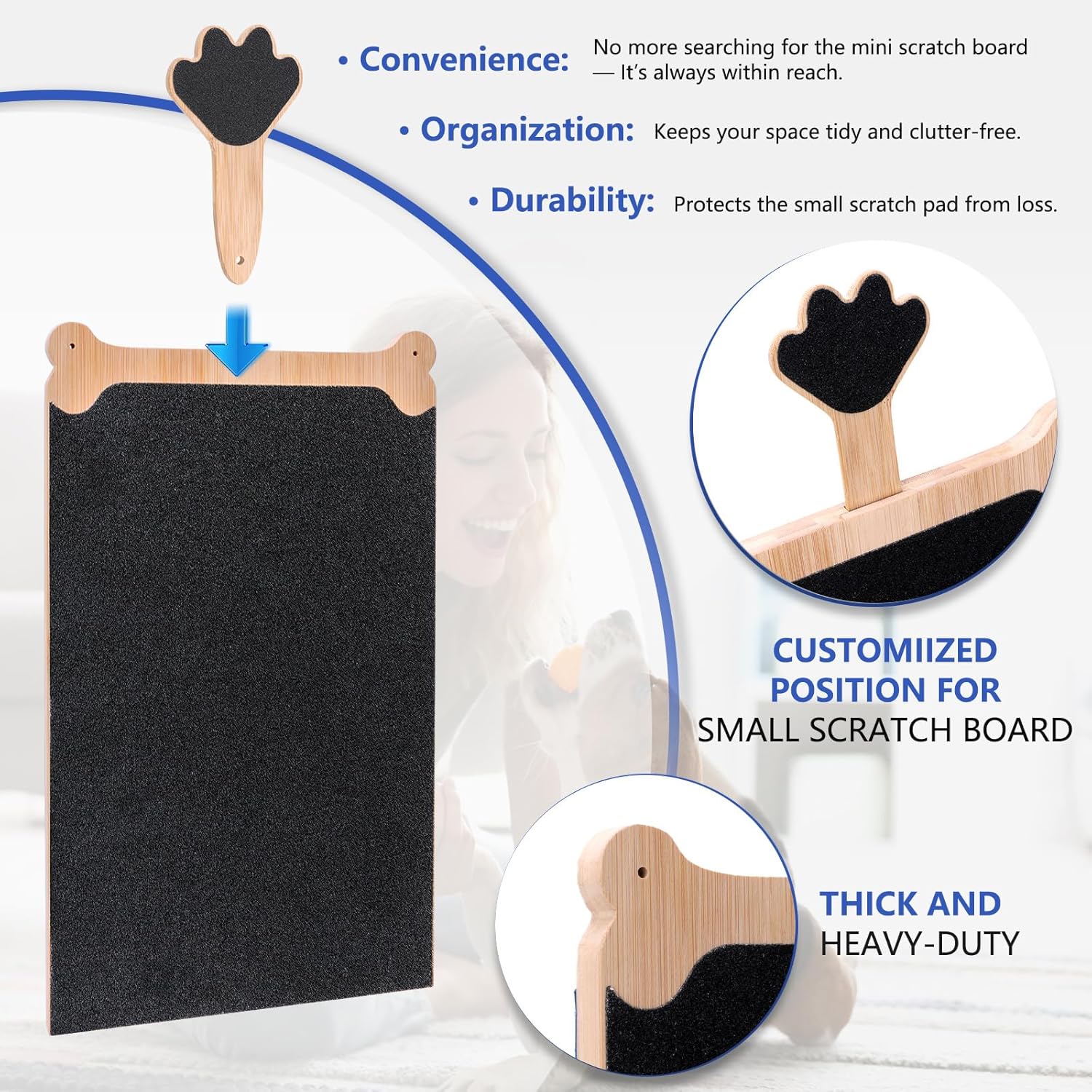 Double-Sided Dog Scratch Board Set with Mini Nail File