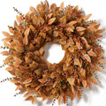 26" Fake Fall Eucalyptus Wreath with Berry for Front Door Decor(Orange) | Artificial UV-resistant Outdoor Wreath, Faux Eucalyptus Leaves Plant for Home/Porch/Window/Wall/Farmhouse/Autumn Decor