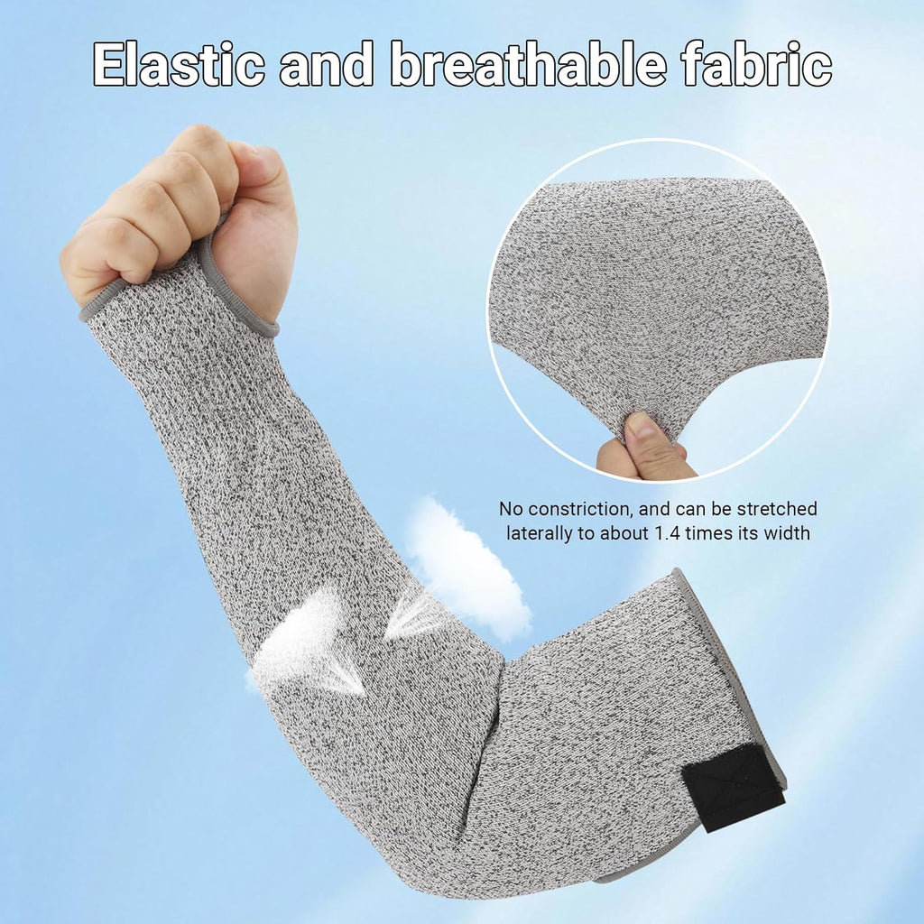 Cut Resistant Arm Sleeves, Protective Forearm Guards for Thin Skin, Gardening & Work 1 Pair