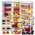 48 Pcs Reusable plastic food storage containers with lids