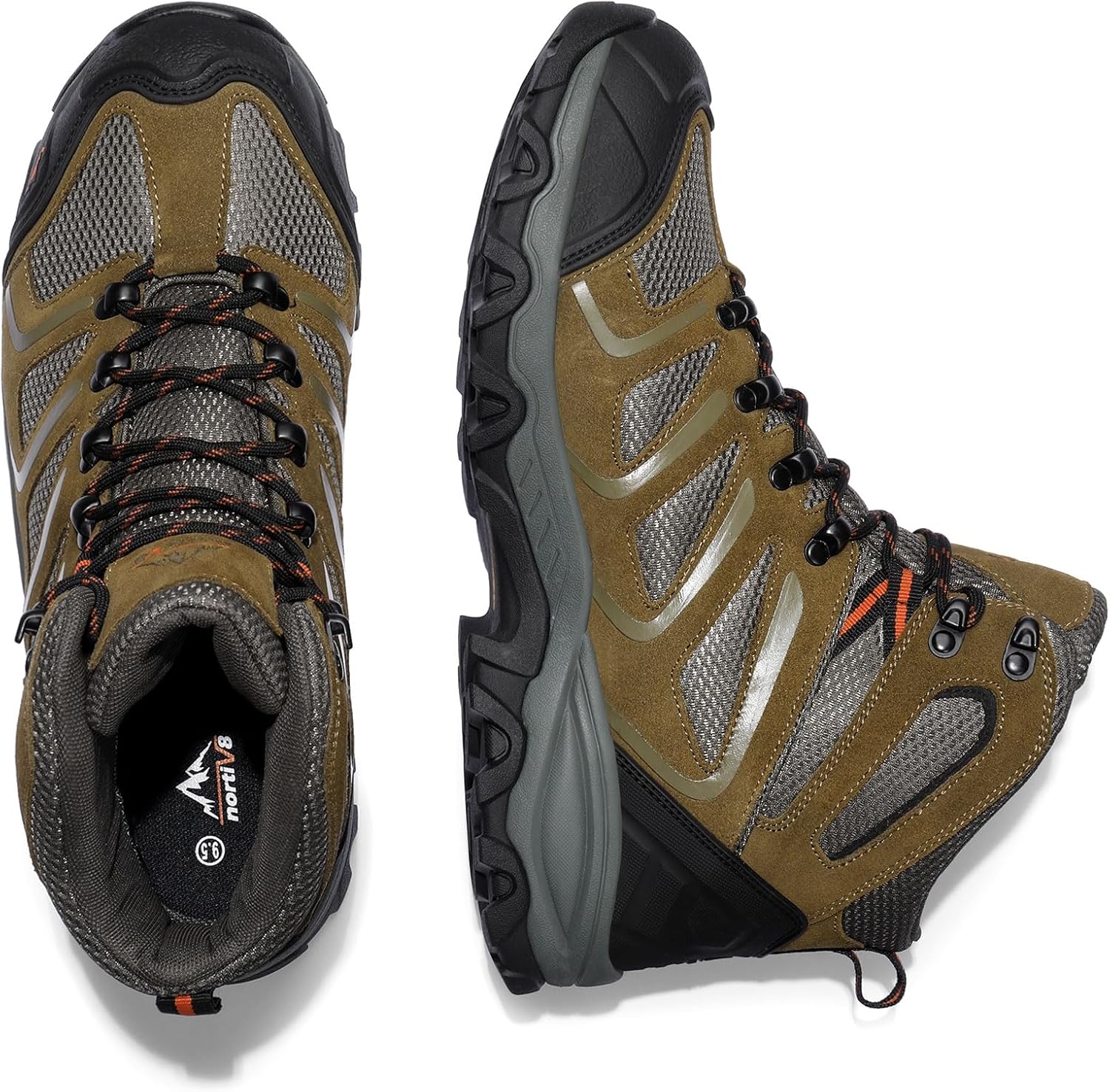 NORTIV 8 Men's Ankle High Waterproof Hiking Boots